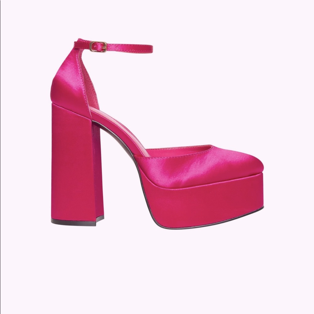 Pink Satin Platform Shoes  💗 NWB Madden - Sz 7.5